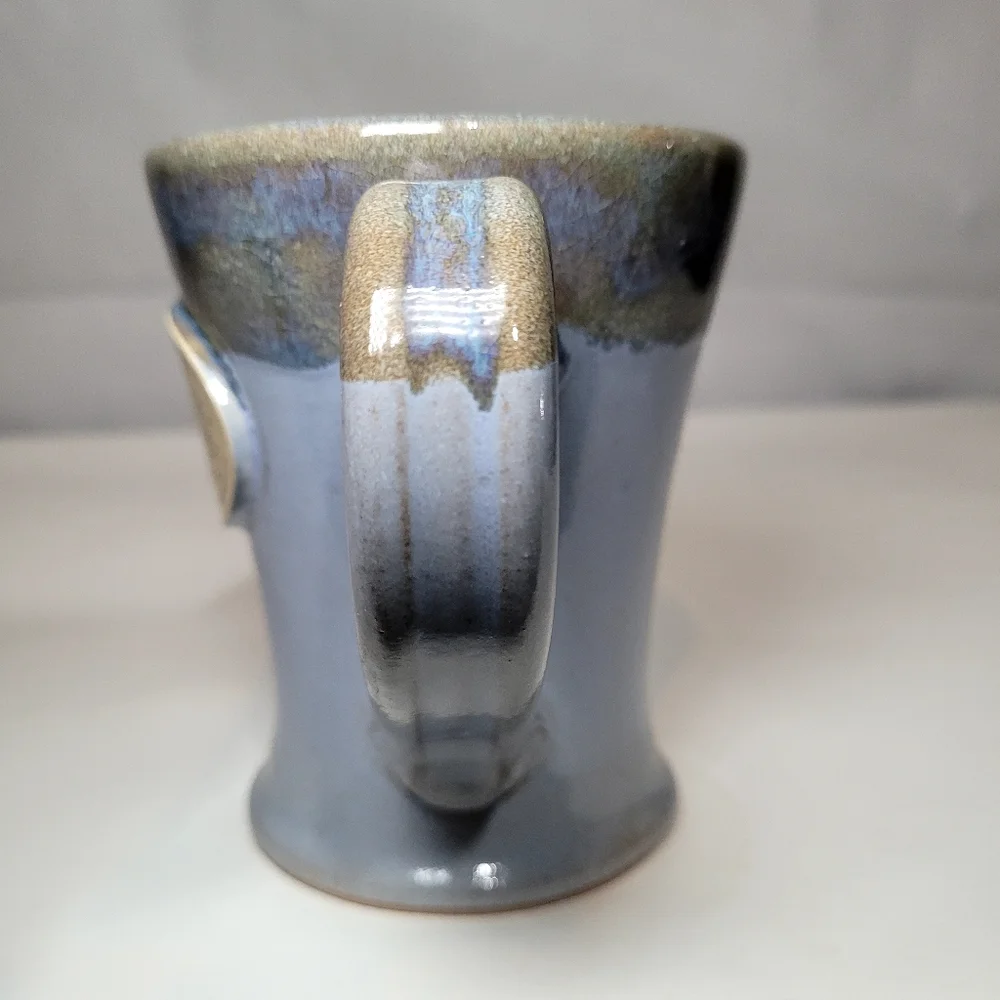 SUNSET HILL STONEWARE Blue Pottery Mug/Coffee cup with Turtle